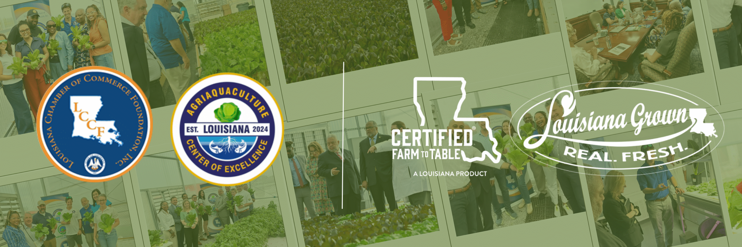 Louisiana Chamber of Commerce Foundation AgriAquaculture Center of Excellence Certified Farm to Table and Louisiana Grown Real Fresh
